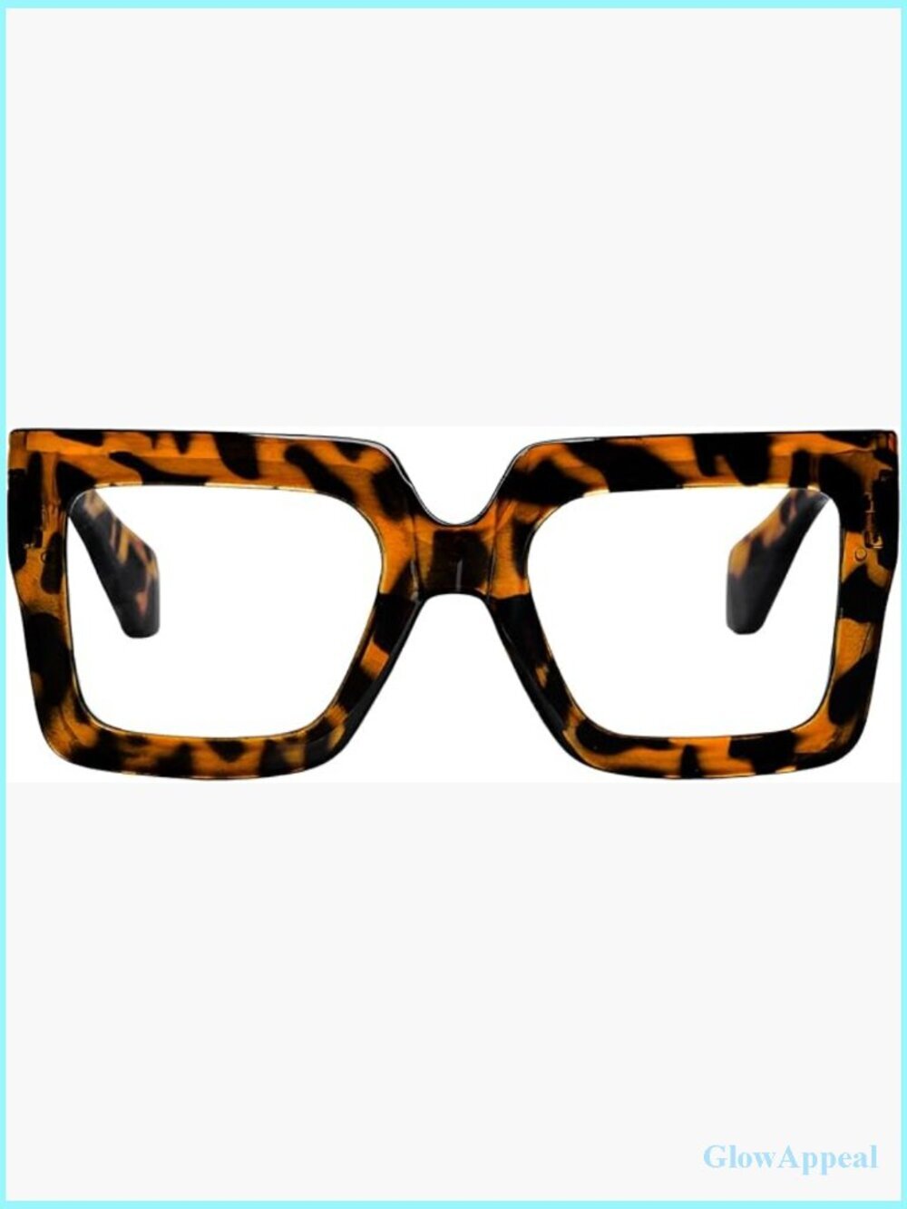 Oversized Square Blue Light Blocking Glasses Thick Frame Computer Eyewear Women